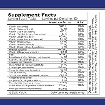 Multi Men 100 Tablets - Dietary Supplement - Vitamins & Minerals - Herbs - Amino Acids - Antioxidants