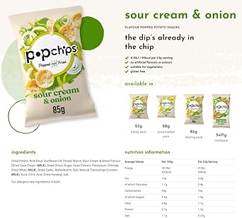 Popchips - Barbeque Multipack Crisps 17G (Box Of 30) - Popped Not Fried, No Artificial Flavours Or Colours, Suitable For Vegans