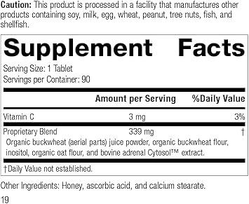 Standard Process Cyruta - Whole Food Cholesterol Support, Immune Support, Heart Health With Ascorbic Acid, Oat Flour And More - 90 Tablets