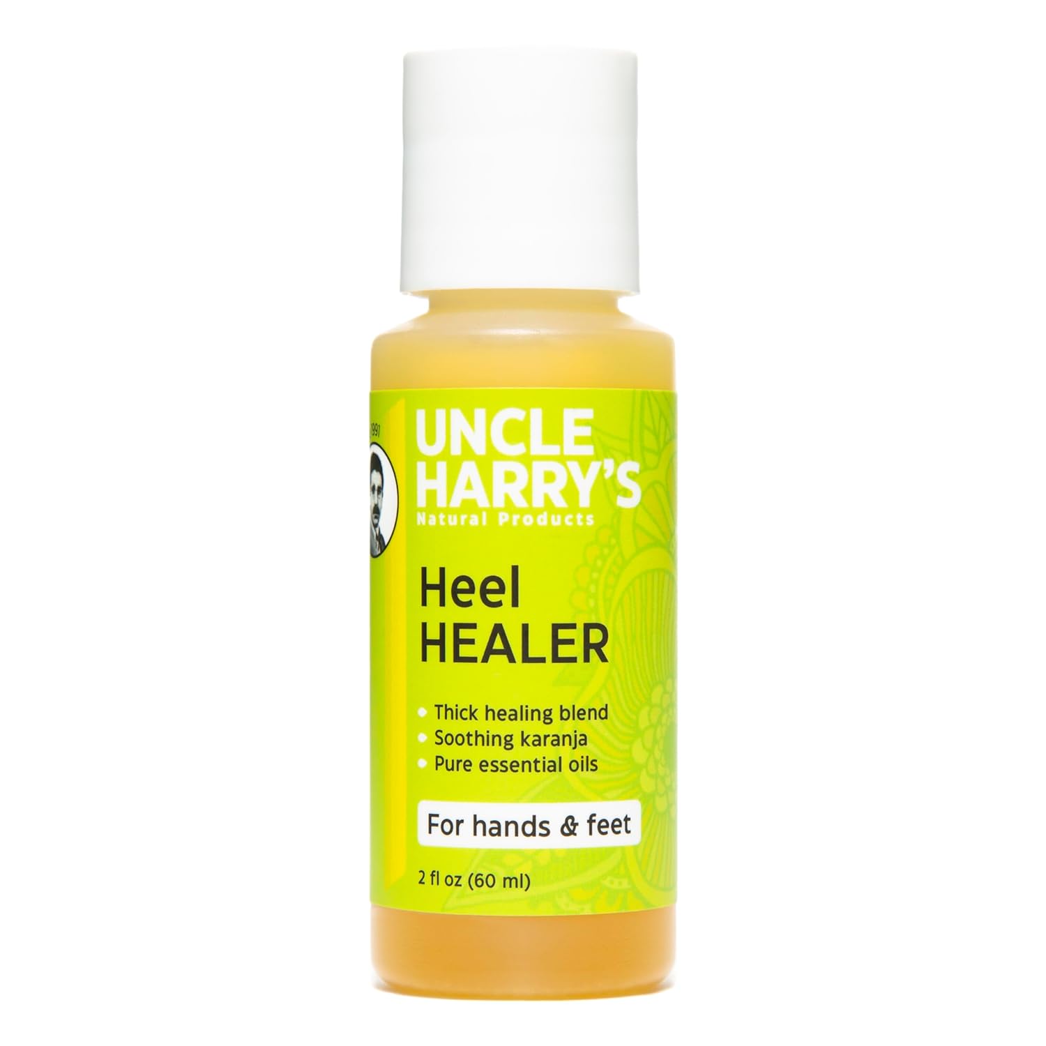 Uncle Harry's All Natural Heel Healer Foot Oil | Foot Repair Dry Feet Treatment with Castor Oil | Liquid Heel Balm & Foot Softener | Self Care Products for Cracked Heel, Cuticle Care & Foot Callus