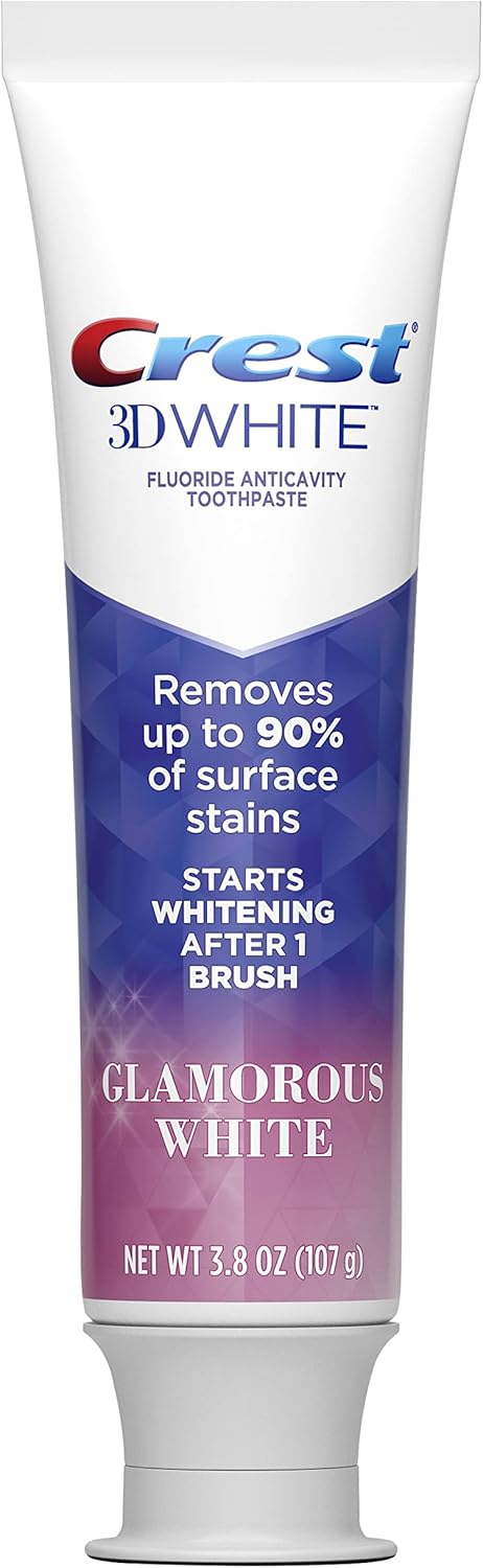 Crest Twin Pack 3D White Luxe Glamorous White Toothpaste, 3.5 Ounce Each