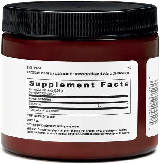 BEYOND RAW Chemistry Labs L-Glutamine Powder | Supports Muscle Function | 30 Servings