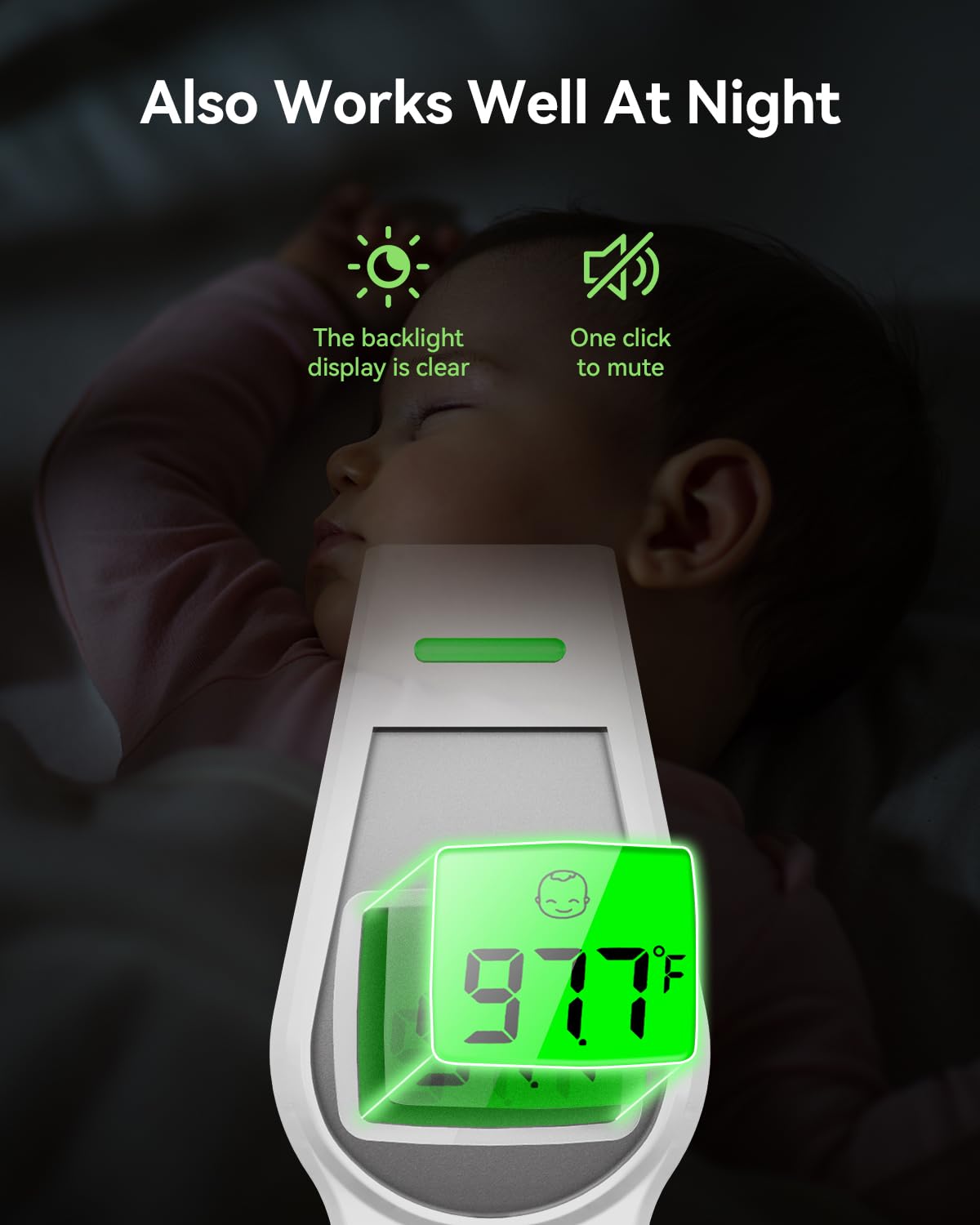 Thermometer for Kids and Adults,HOLFENRY Touchless Forehead Thermometer for Object/Body Temperature,Non Contact Thermometerwith Fever Alarm+Mude+Backlight,Infrared Head Thermometer fsa/hsa Eligible : Baby