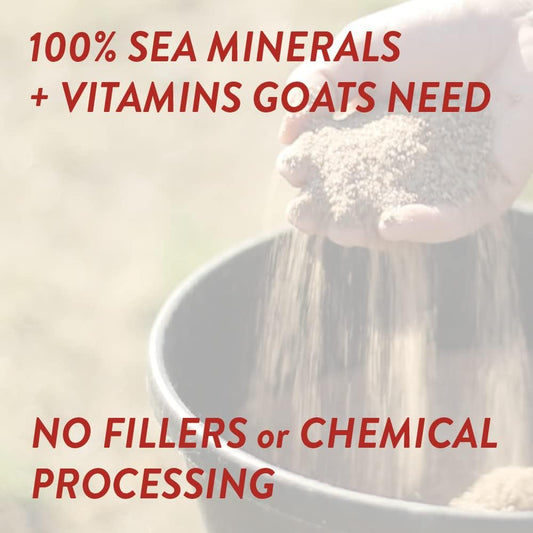 Redmond Goat Mineral Rock On A Rope, Unrefined Salt (3-5 Lb Rock)