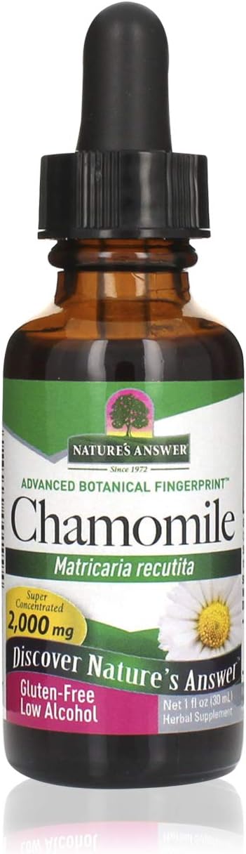 Nature'S Answer Chamomile Ower With Organic-Alcohol 2000Mg 1 Extract | Relaxation Support | Digestion Support | Gluten-Free, Non-Gmo, Vegan, No Aritificial Avors Or Preservatives | Single Count