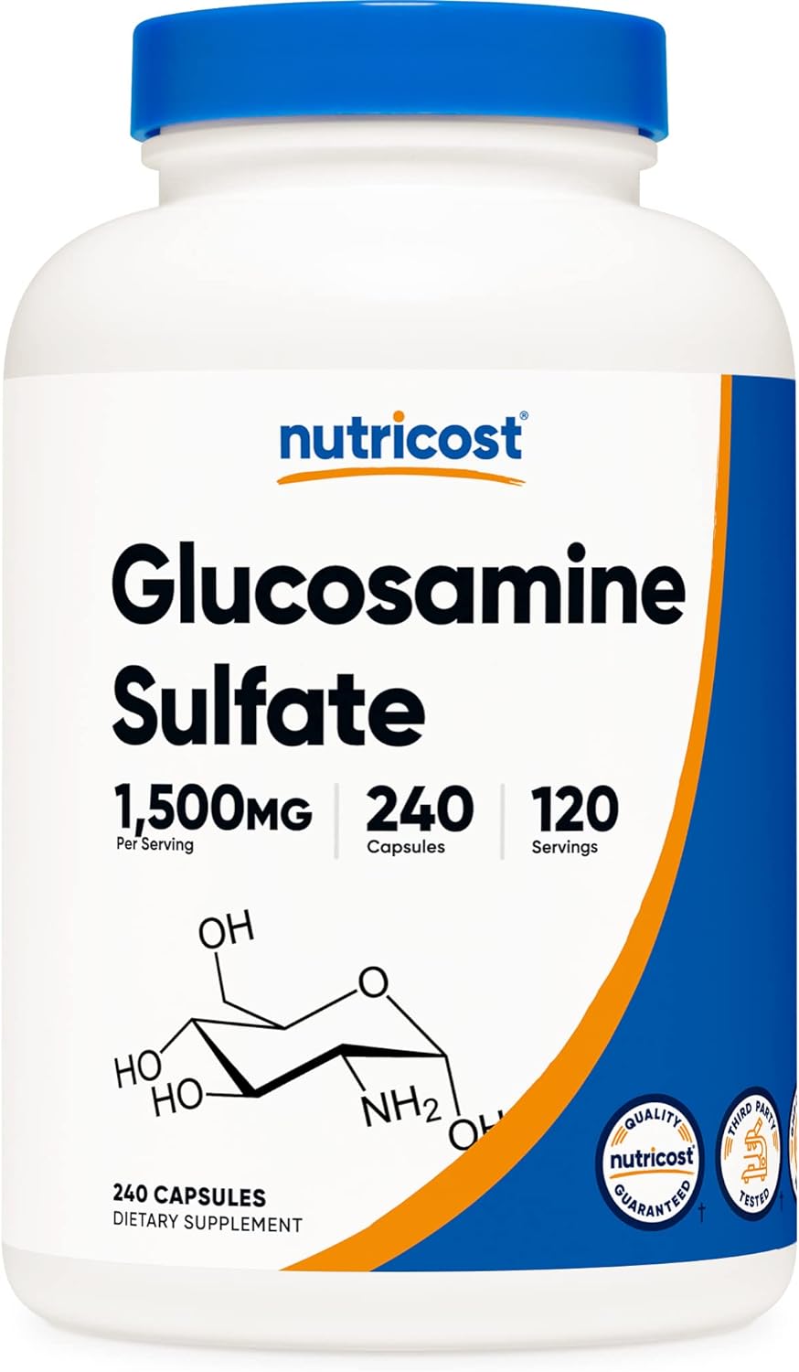 Nutricost Glucosamine Sulfate 750mg, 240 Capsules (1500mg Per Serving)