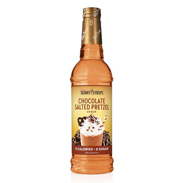 Jordan'S Skinny Syrups Sugar Free Coffee Syrup, Chocolate Covered Pretzel Syrup Flavor, Zero Calorie Flavoring For Latte, Protein Shake, Cocktail & More, Gluten Free, Keto Friendly, 25.4 Fl Oz, 1 Pack