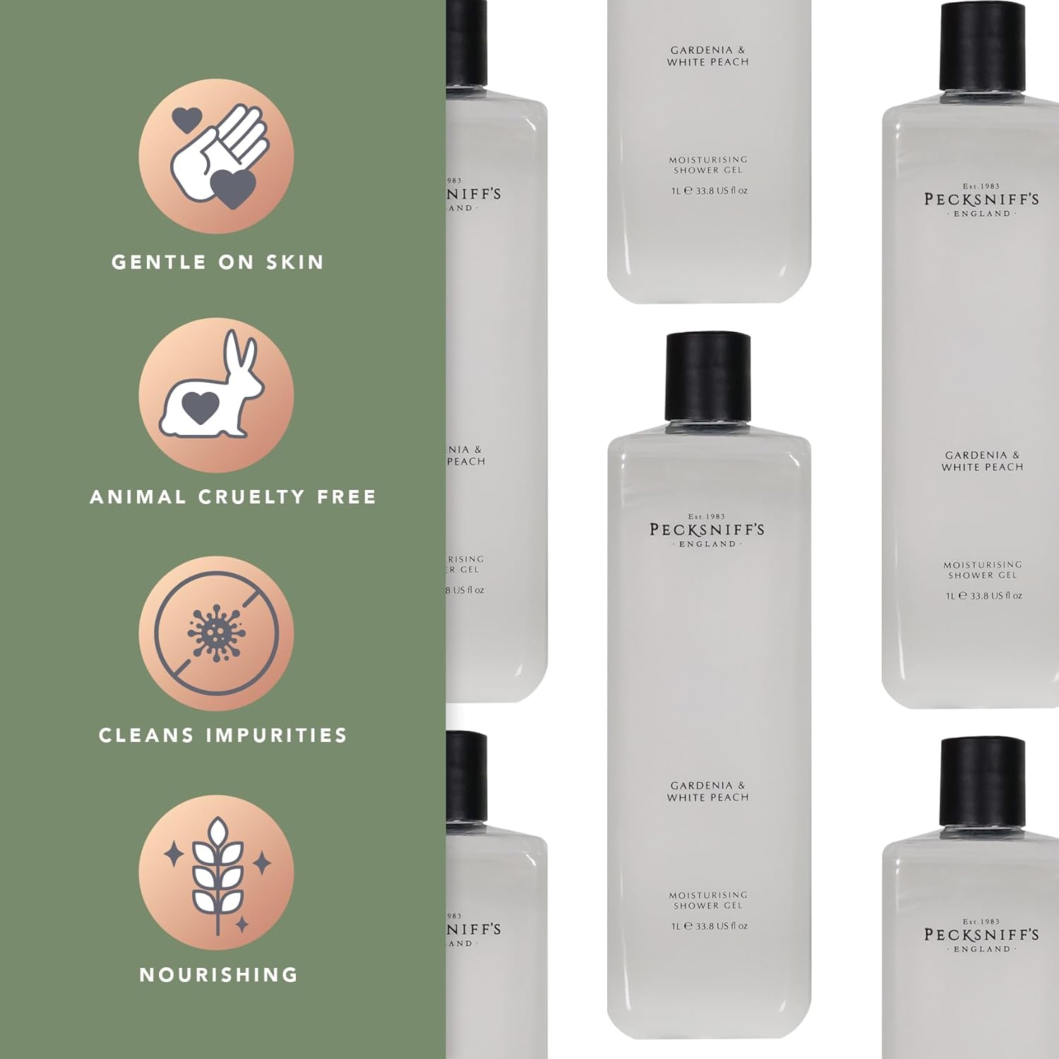 Pecksniff'S Coconut & Dragon Fruit Radiance Exfoliating Shower Gel | 1000 Ml / 33.80 Fl Oz : Beauty & Personal Care