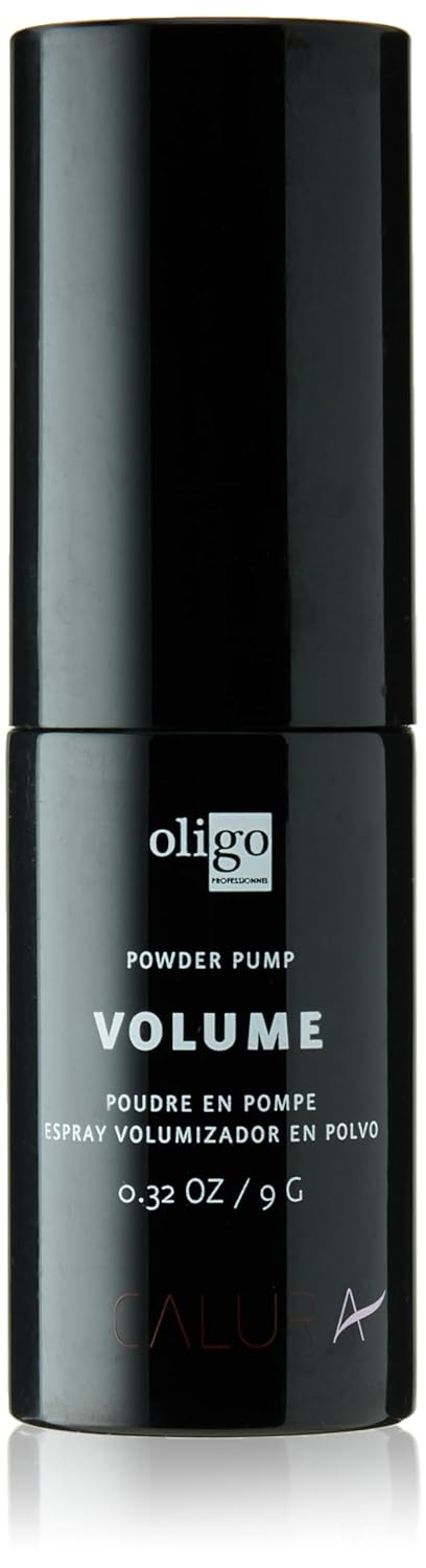 Calura Hair Powder Pump Volume by Oligo Professionnel | Instant Volume Powder for Hair | Hair Fiber Spray with No Artificial Colors | Paraben Free and Gluten Free Hair Styling Powder, 0.32oz