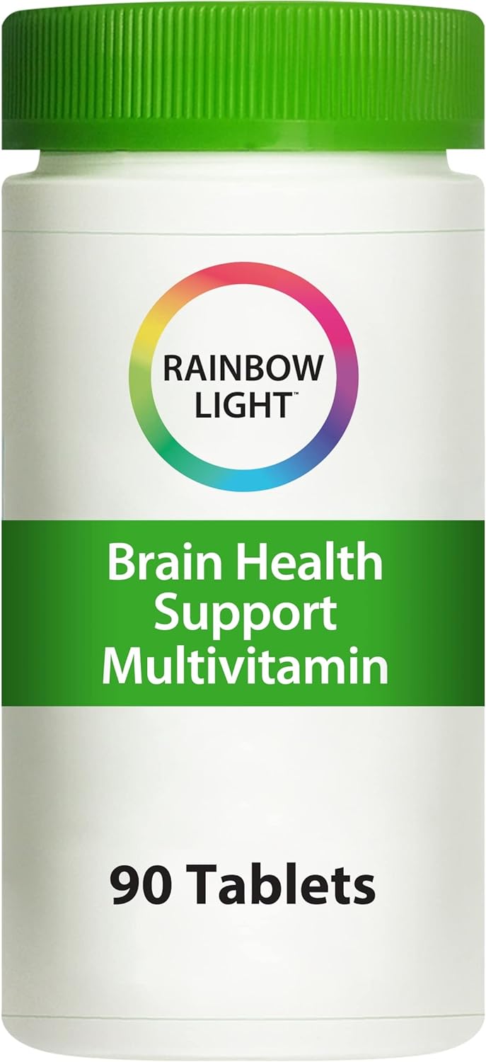 Rainbow Light - Brain & Focus Multivitamin For Teens & Adults - Food-Based Nutrition, Supports Brain Health, Energy, Immune System, And Digestion - 90 Mini-Tablets