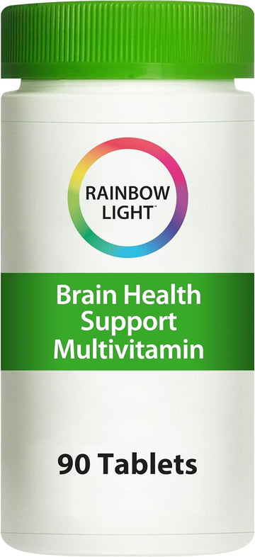 Rainbow Light - Brain & Focus Multivitamin For Teens & Adults - Food-Based Nutrition, Supports Brain Health, Energy, Immune System, And Digestion - 90 Mini-Tablets