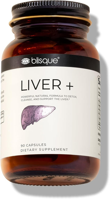 Blisque – Liver Complex Supplement To Detox, Cleanse, And Repair The Liver | Doctor-Approved | Natural Ingredients | Milk Thistle, Dandelion, And Burdock Root | 90 Capsule Pills