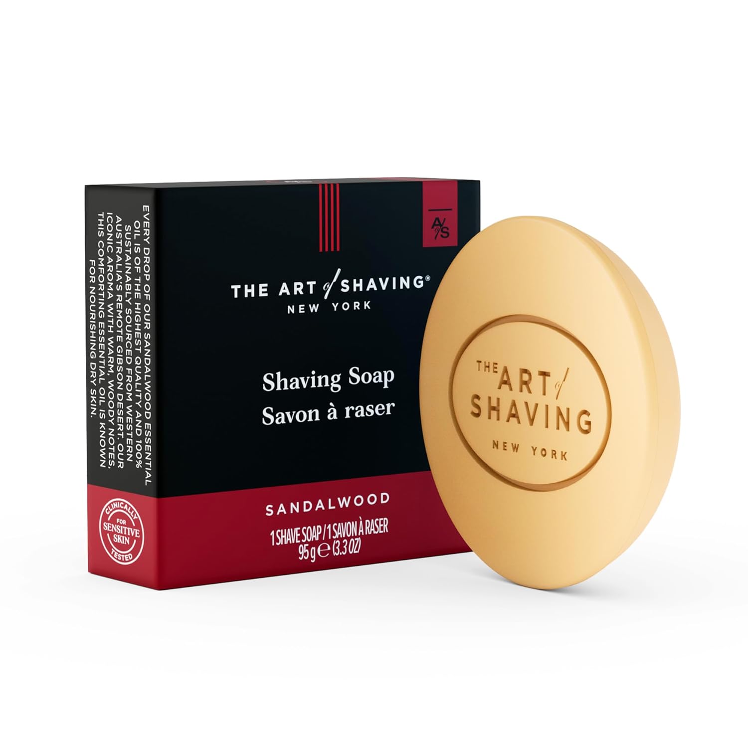 The Art Of Shaving Shaving Soap - Shave Soap Refill For Shaving Brush And Shaving Bowl, Protects Against Irritation, Sandalwood, 3.3 Ounce