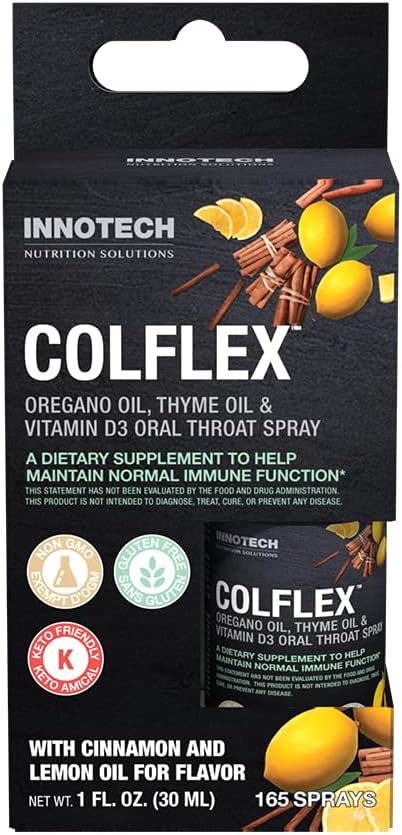 Innotech Nutrition Colflex Oregano Throat Spray, Cinnimon /Lemon - 25 Ml
