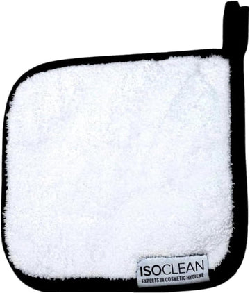 Isoclean Microfibre Towel - Absorbant Soft Fabric Towel For Makeup Brush Cleaning With Reinforced Edges, Machine Washable And Reusable For Delicate Makeup Brushes, 8X8 Inches, Small