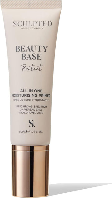 Beauty Base All-In-One Moisturising Primer From Sculpted By Aimee (Rose Golden) - 50Ml 3-In-1 Hydrating Primer With Spf 30 That Preps, Protects And Perfects Your Skin