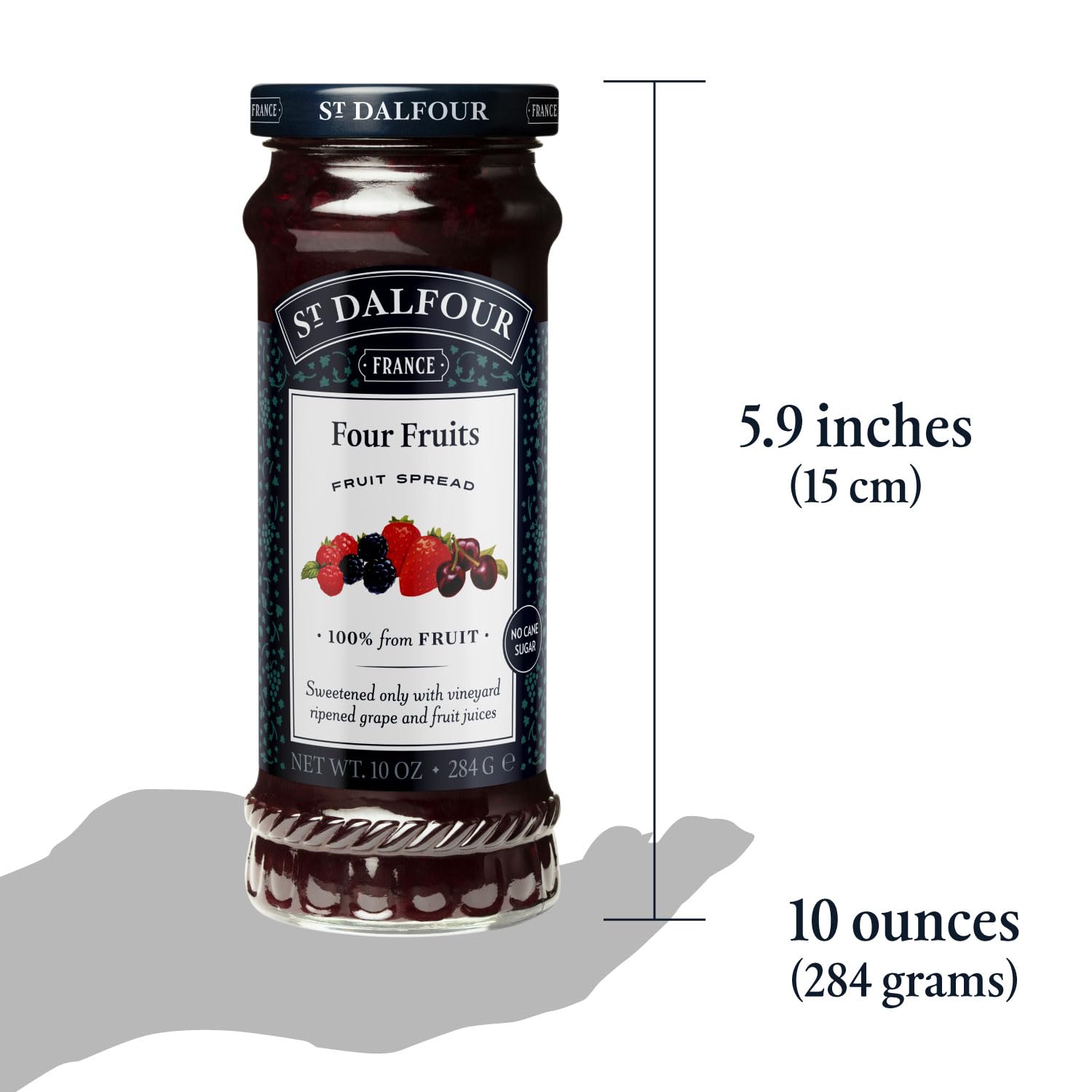 St. Dalfour Four Fruits Fruit Spread - 10Oz - 100% From Fruit, No Artificial Ingredients, Non-Gmo, No Cane Sugars, All Natural, Made In France : Grocery & Gourmet Food