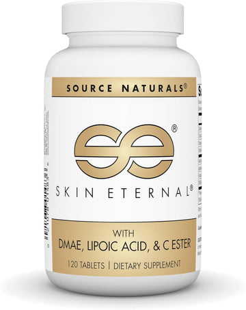 Source Naturals Skin Eternal, with DMAE, Lipoic Acid, and C Ester, for Healthy Skin Support - 120 Tablets