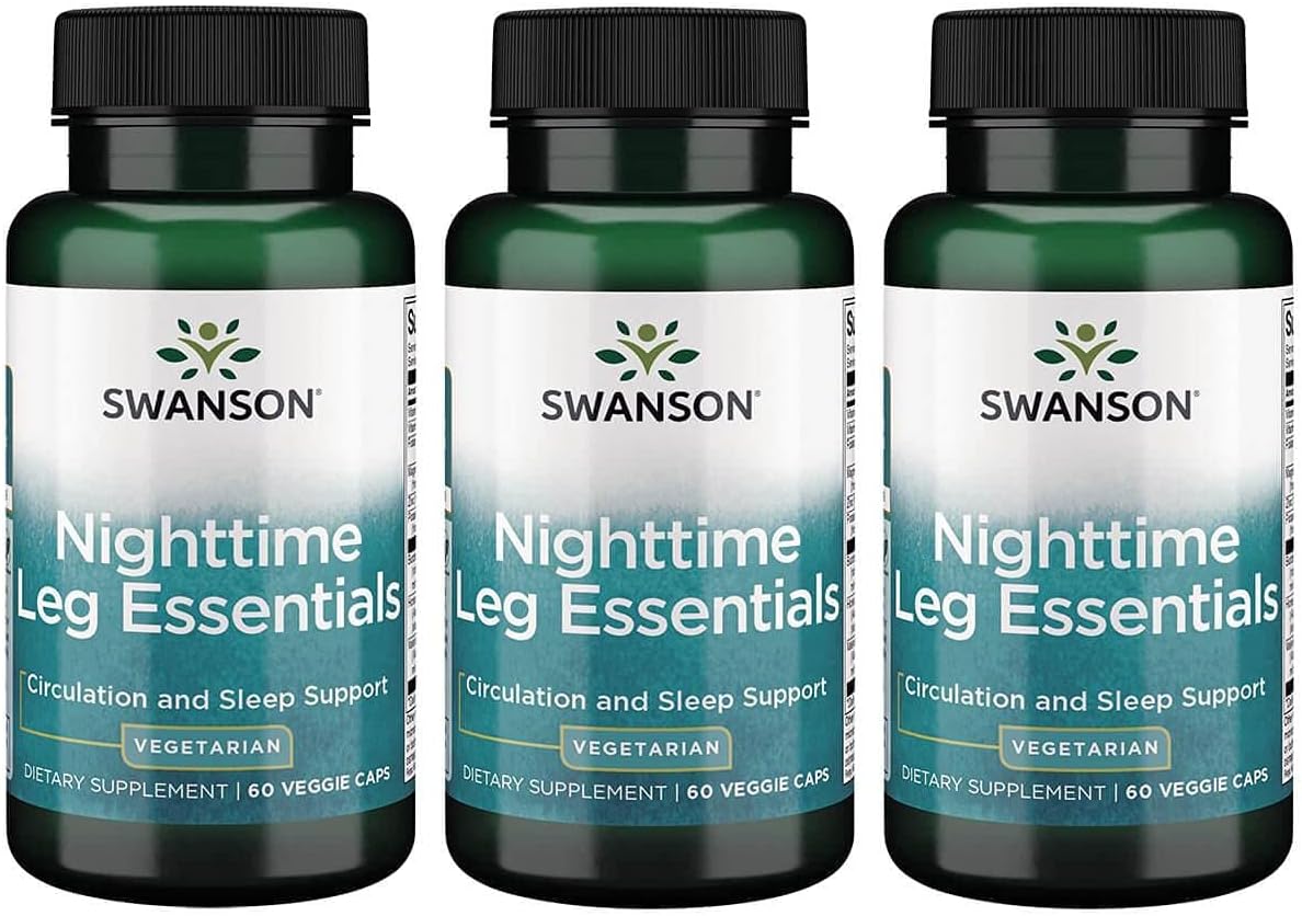 Swanson Nighttime Leg Essentials 60 Veg Capsules (3 Pack)