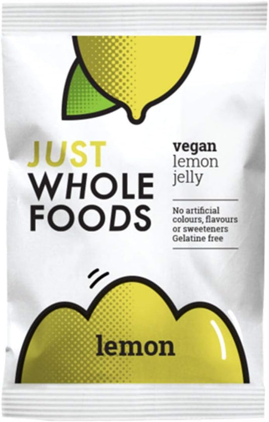 6 x Just Wholefoods Natural Lemon Real Fruit Flavoured Jelly Crystals 85g