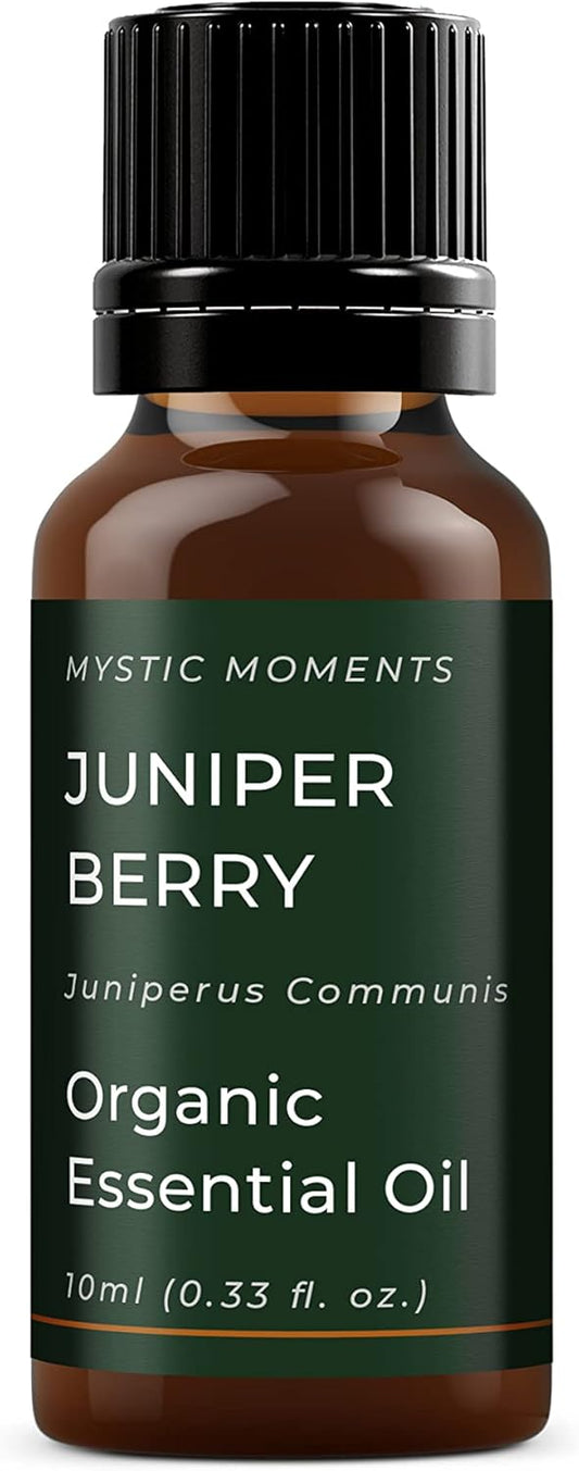 Mystic Moments | Organic Juniper Berry Essential Oil 10ml - Pure & Natural oil for Diffusers, Aromatherapy & Massage Blends Vegan GMO Free