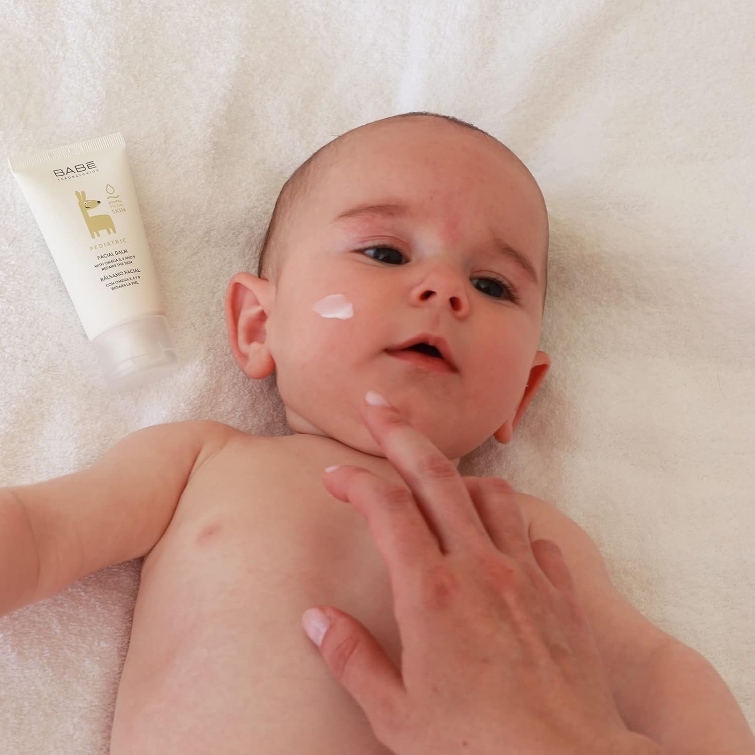 Laboratorios Babé - Pediatric Facial Balm 50 Ml, Very Dry Skin, Atopic Skin, Atomic Dermatitis, Moisturizing, Essential Oils, Omega 3, 6 And 9, Face Skin Repair