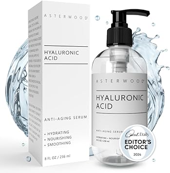 Pure Hyaluronic Acid Serum For Face - Plumping, Anti-Aging & Hydrating - Fragrance-Free, Pairs Well With Vitamin C Face Serum & Hylunaric Acid Moisturizer, 237 Ml/8 Oz