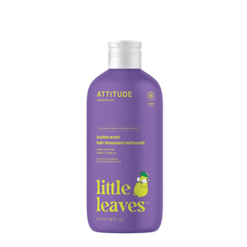 Attitude Bubble Wash For Kids, Ewg Verified Bubble Bath, Hair Shampoo And Body Soap, Dermatologically Tested, Plant- And Mineral-Based, Vegan, Vanilla & Pear, 16 Fl Oz