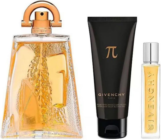 Pi By Givenchy For Men - 3 Pc Gift Set 3.3Oz Edt Spray, 0.42Oz Edt Spray, 2.5Oz After Shave Balm