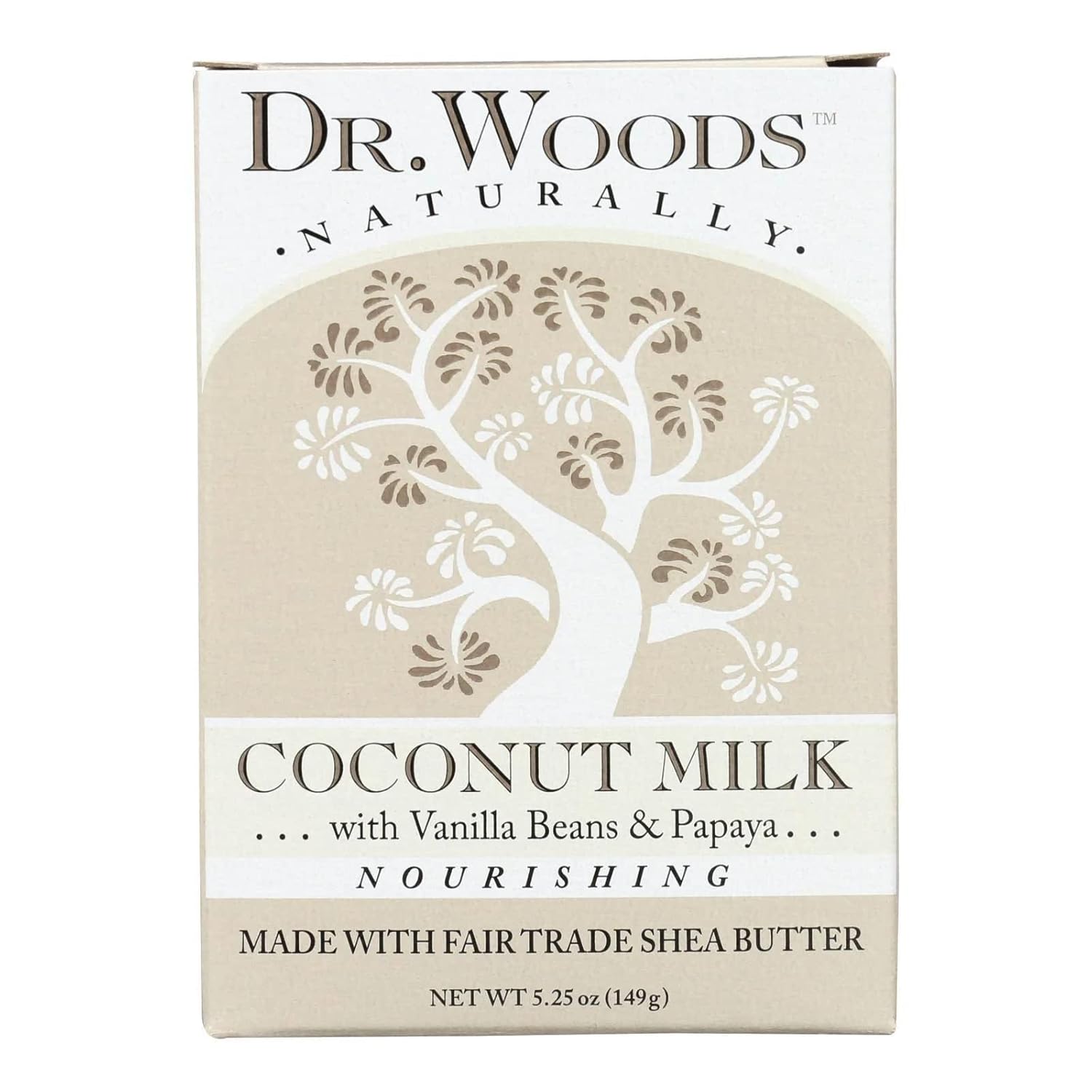 Dr. Woods Coconut Milk Bar Soap With Vanilla Beans, Papaya, & Organic Shea Butter, 5.25 Oz : Bath Soaps : Beauty & Personal Care