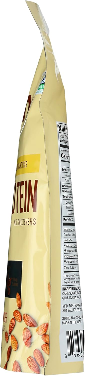 Noosh Plant Based Almond Protein Powder Vanilla 41 Gram - Vegan Protein Powder, All Natural Ingredients, Non-Gmo, Gluten Free, Kosher, Peanut Free, Soy Free, Dairy Free (Vanilla) : Grocery & Gourmet Food
