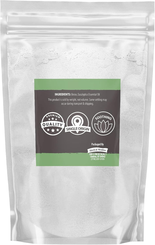 Birch & Meadow Borax With Eucalyptus Essential Oil, 1.5 Lb, Fresh Scent, Cleaning & Laundry