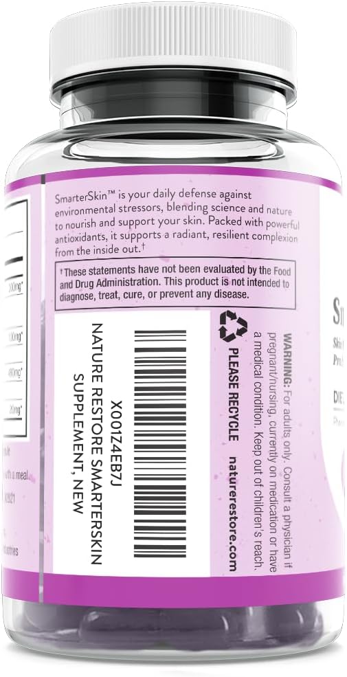 Smarter Skin, Nourishing Skin Health Within, Triple Combination Of Polypodium Leucotomos Extract, Floraglo, Verbasnol, 60 Vegan Capsules