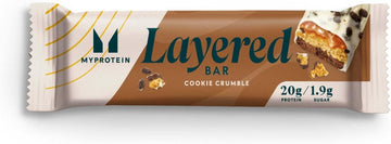 Myprotein Layered Protein Bar - Vanilla Birthday Cake Flavor, 20G Protein, Low Sugar & High Fibre, 12 X 60G Bars, Multilayered Snack For Active Lifestyles