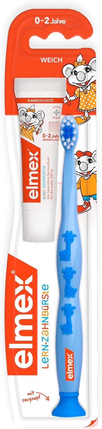 Elmex Educational Toothbrush With Elmex Children'S Toothpaste 12 Ml 0-3 Years Assorted Pack Of 1
