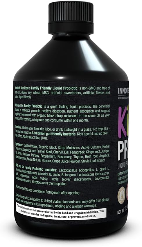 Innotech Nutrition: Kids And Us Liquid Probiotic, Grape Flavour - 530 Ml
