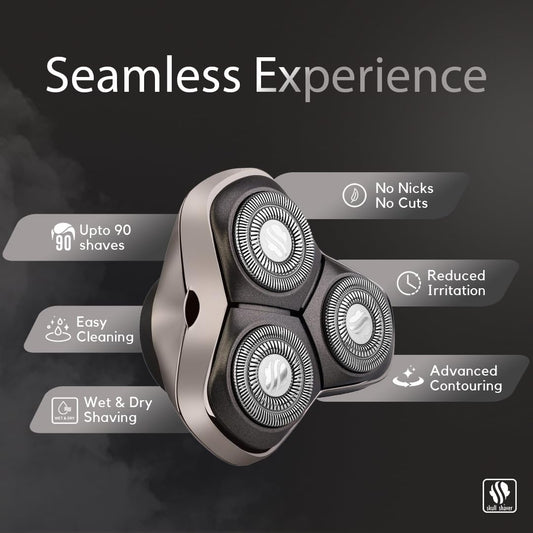 Skull Shaver Forte Pro 3 Head Replacement Blade - Hypoallergenic Stainless Steel - Faster Shaving - Contour Flexibility - Easy Maintenance