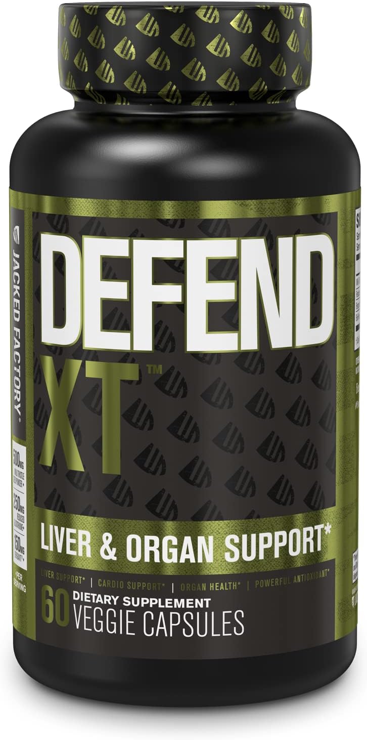 Defend-XT Liver & Organ Cycle Support - Heart Health & Cholesterol Support w/ Bergavit 40, Milk Thistle, Reduced Gluathione - Powerful Antioxidant, PCT, Cardio & Detox Supplement - 60 Veg Pills