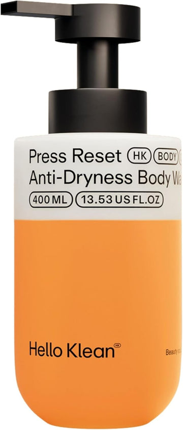 Hello Klean Press Reset Anti-Dryness Body Wash - Bi-Phase Cleanser Deeply Cleans & Removes Hard Water Residue - Instant Relief For Dry Skin With An Intense Boost Of Hydration - Dermatologist Tested