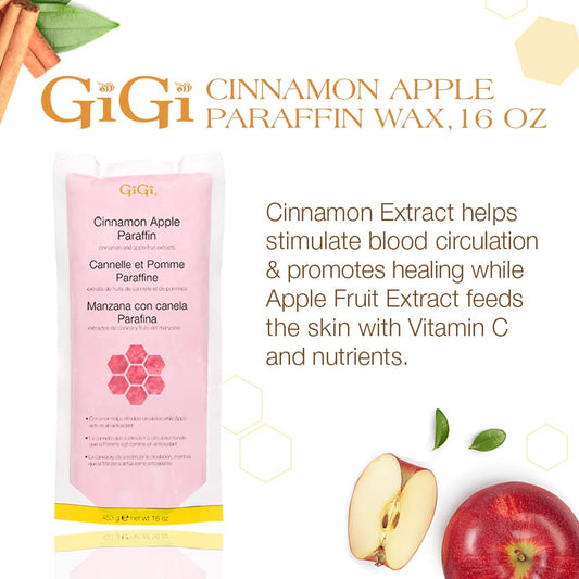 GiGi Cinnamon Apple Paraffin Wax with Vitamin C, 16 oz