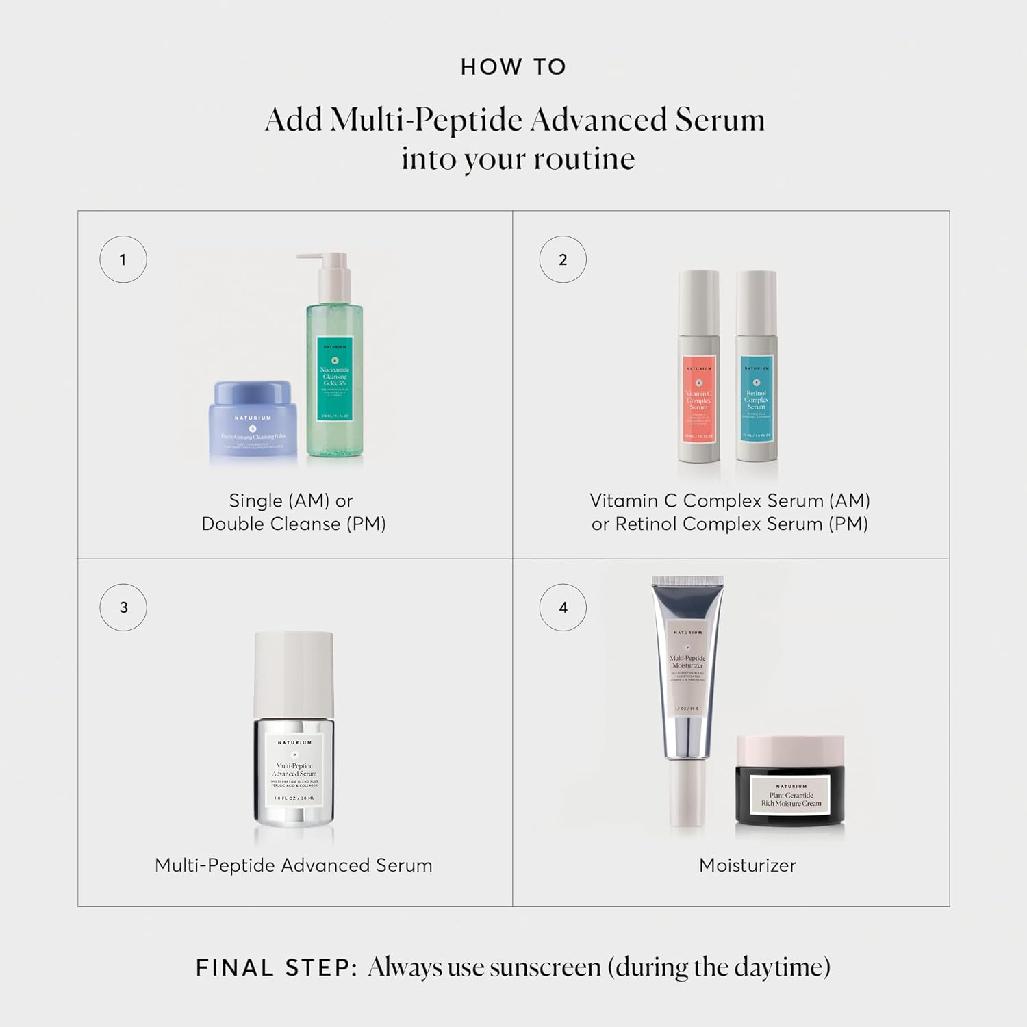 Naturium Multi-Peptide Advanced Serum, Firming & Smoothing Face Serum For Fine Lines & Wrinkles With Advanced Multi-Peptide Blend, 1 Oz : Beauty & Personal Care
