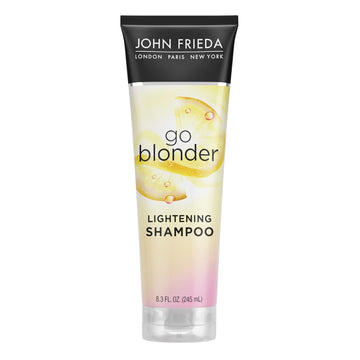 John Frieda Go Blonder Lightening Shampoo For Blonde Color-Treated Hair, Paraben, Phthalate, Silicone And Ammonia Free, Cruelty Free, Vegan Friendly Shampoo 8.3 Oz Bottle