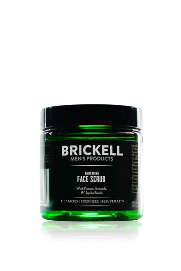 Brickell Men'S Renewing Face Scrub For Men, Natural And Organic Deep Exfoliating Facial Scrub Formulated With Jojoba Beads, Coffee Extract And Pumice, 2 Ounce, Scented