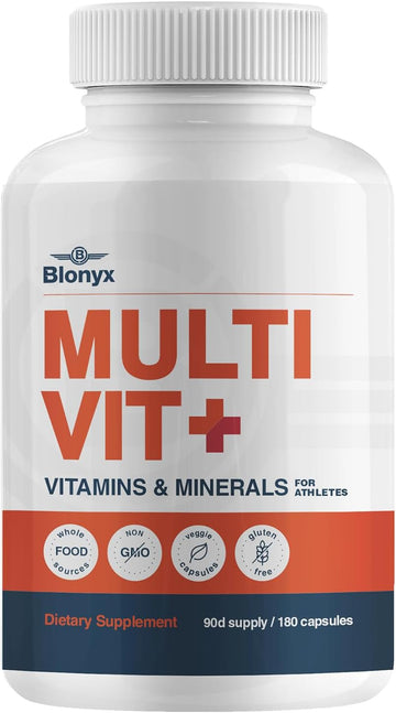 Blonyx Multivit+ Athlete'S Multivitamin - Whole Food-Sourced Nutrients, Supports Performance & Muscle Health, 90 Day Supply