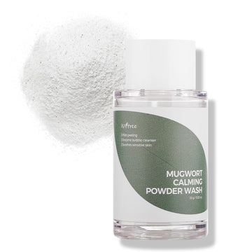 Isntree Mugwort Powder Wash 15G | Mild Peeling | Enzyme Bubble Cleanser | Soothes Sensitive Skin
