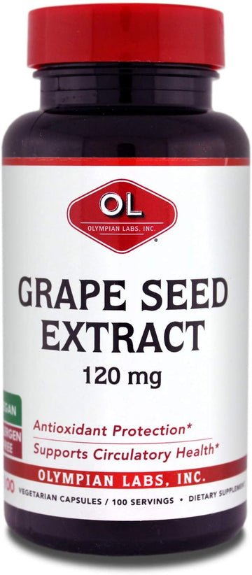 Olympian Labs Grape Seed Extract, 120Mg, Supports Heart & Immune Health, Antioxidant And Anti-Inflammatory, 100 Capsules