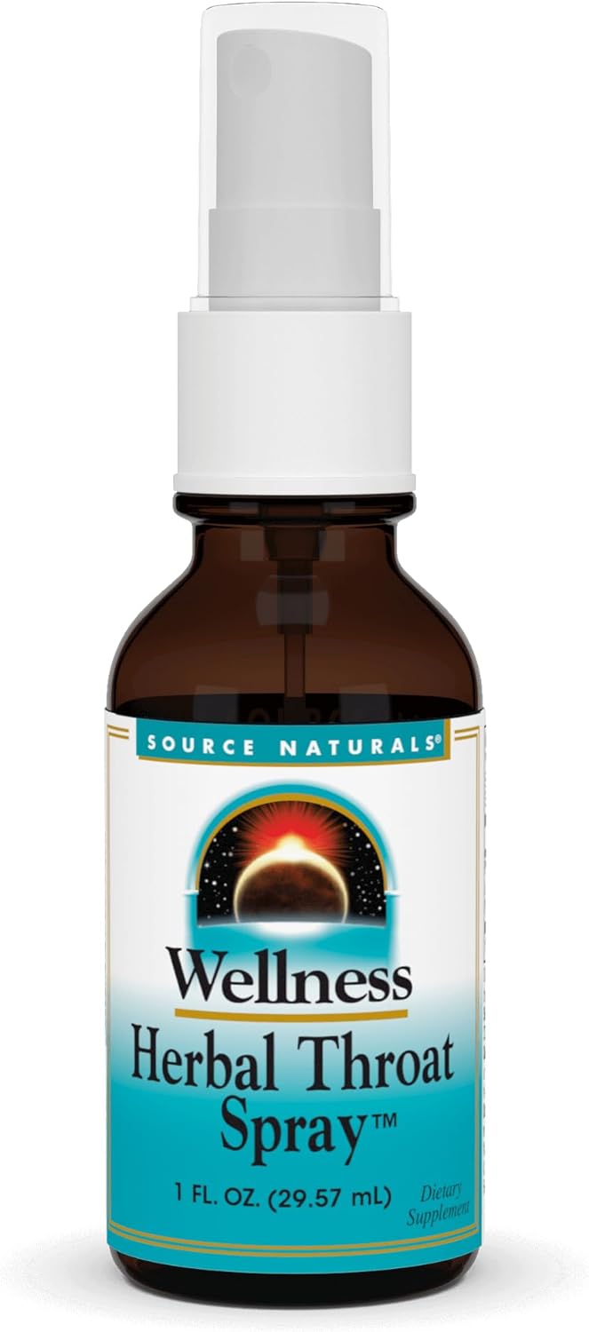 Source Naturals Wellness Herbal Throat Spray - For Immune System Support - 1 Fluid Oz