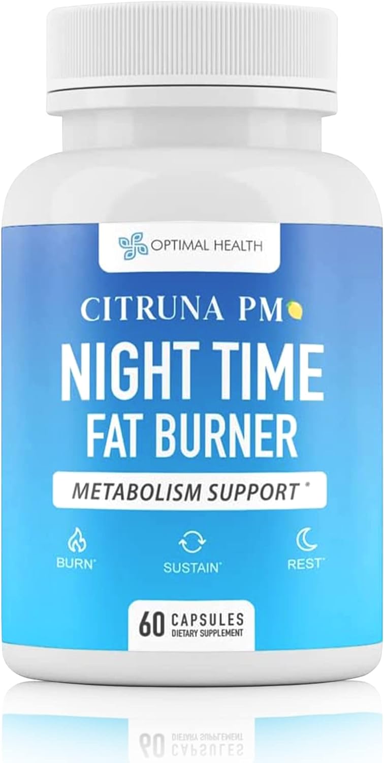 Pm Night Time Weight Loss Supplement For Men & Women- Natural Weight Loss Pills Infused With Ashwagandha, Lemon Balm, 5-Htp - Appetite Control Night Time Fat Loss Pills - 60 Capsules