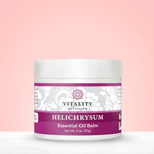 Vitality Extracts Helichrysum Balm - 2Oz, Helichrysum Gymnocephalum, Beeswax, Almond Oil, Ultra-Moisturizing, Skin Healing, Full Body Hydration