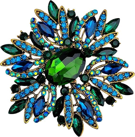 European and American Trend Flower Brooch - Alloy Metal with Pearl, Rhinestone, and Drop Oil Design for Women’s Corsage